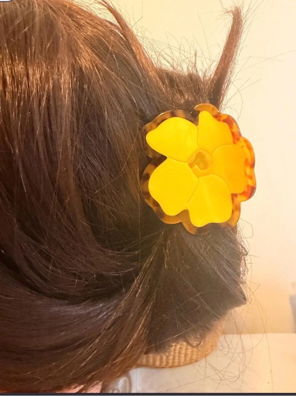 Puakenikeni Spliced Flower Hair Claw Clip - Tortoise Shell Print